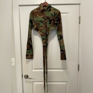 New Crop Button Up Wrap, Camo, Small